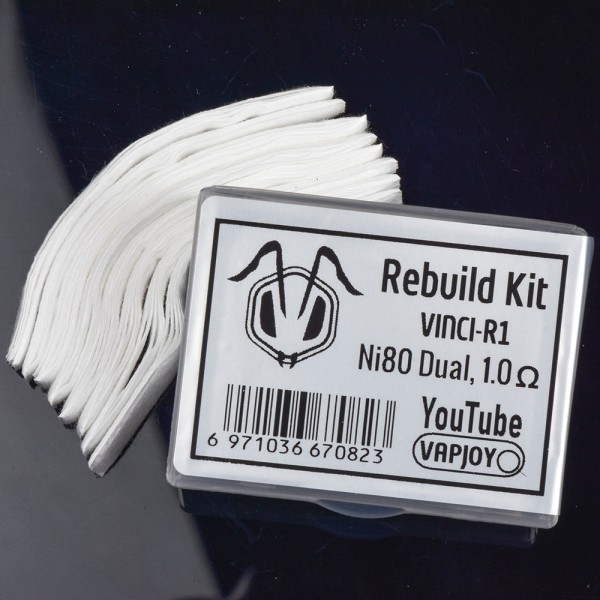 VAPJOY DIY Rebuild Kit VINCI-R1 Ni80 Dual Coil 1.0 ohm