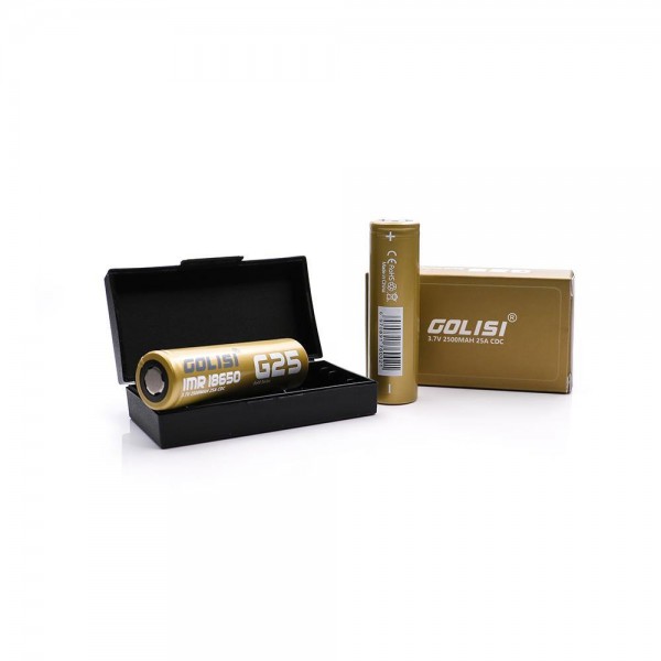 GOLISI IMR 18650 25A 2500mAh Battery with Flat Top