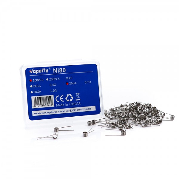 Vapefly NI80 Prebuilt coil-100pcs