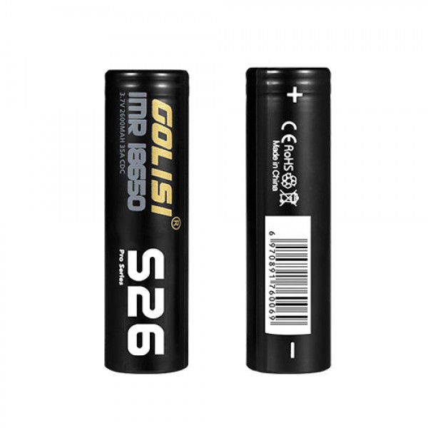 Golisi S26 IMR 18650 35A 2600mAh Battery