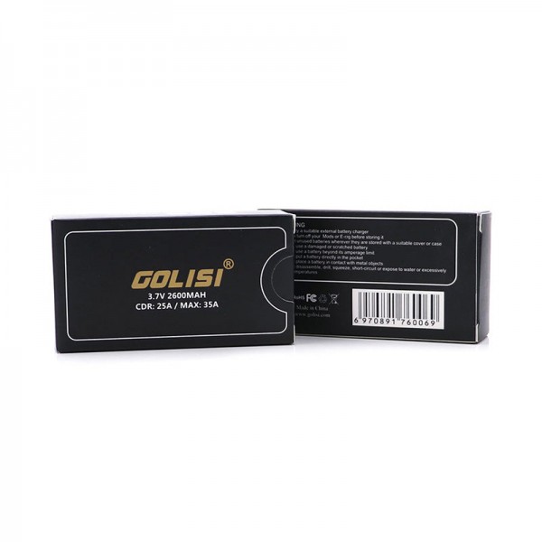 Golisi S26 IMR 18650 35A 2600mAh Battery