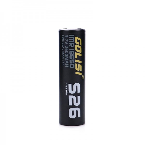 Golisi S26 IMR 18650 35A 2600mAh Battery